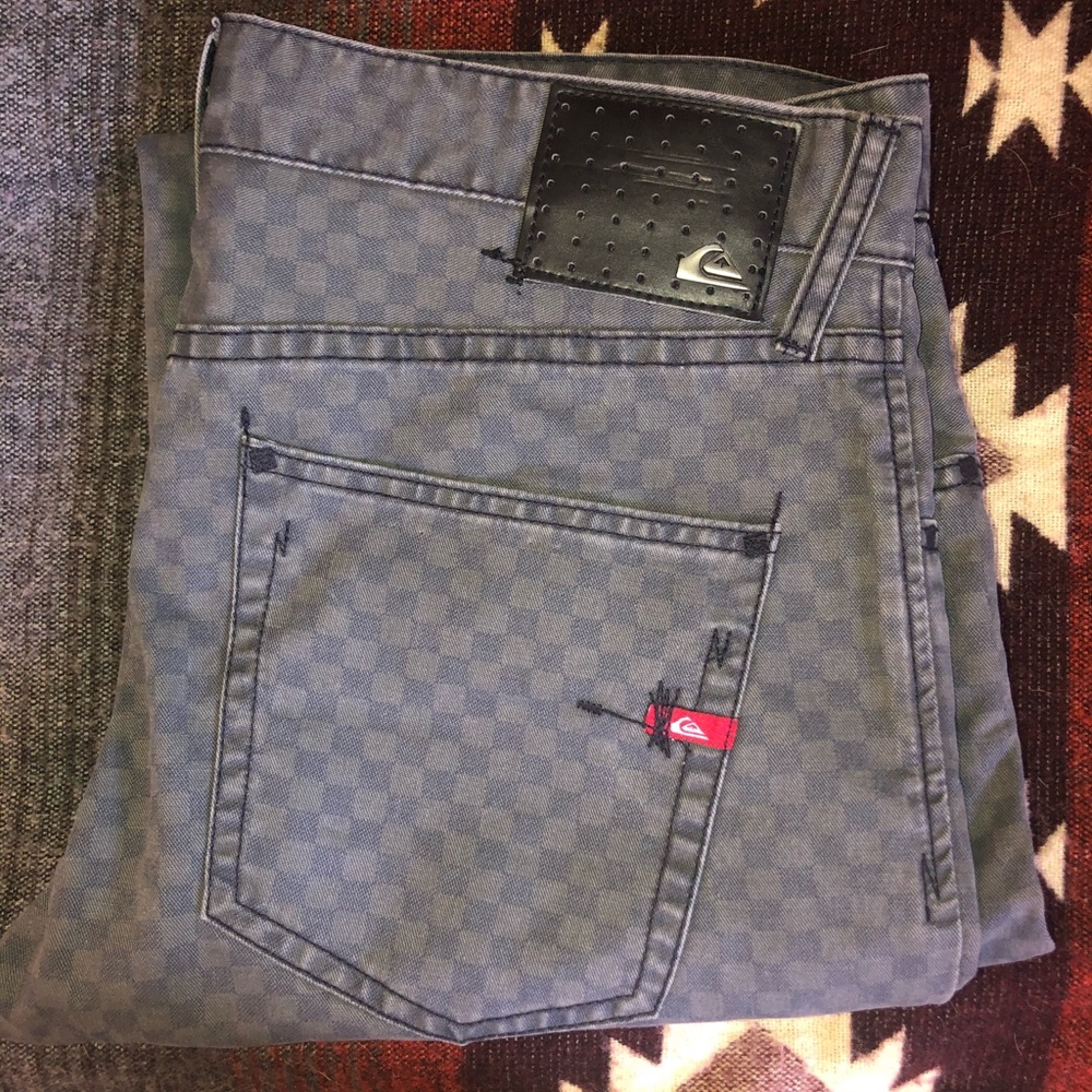 Rare Quiksilver straight-fit checkered pants